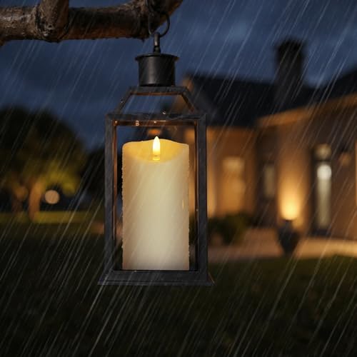 Outdoor Flameless Candles with Remote Timer (3 Count)