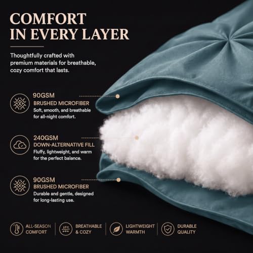 Oversized King Comforter Set Mineral Blue