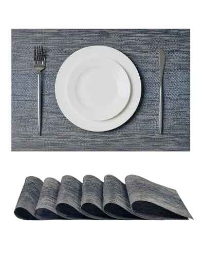 Denim Blue Placemats Set of 6 (6 Count)