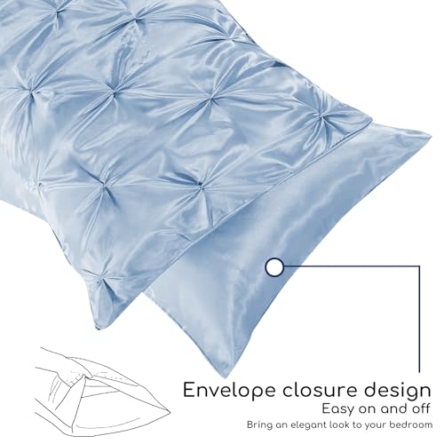 Satin King Size Comforter Set Blue Haze