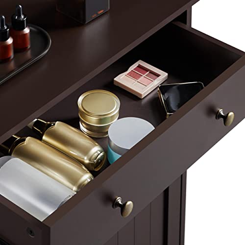 Bathroom Floor Cabinet with 3 Small Drawers