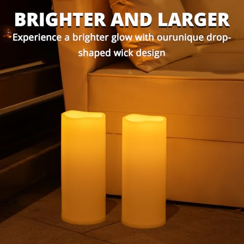Large Outdoor Flameless Candles 12" x 5" (2 Count)