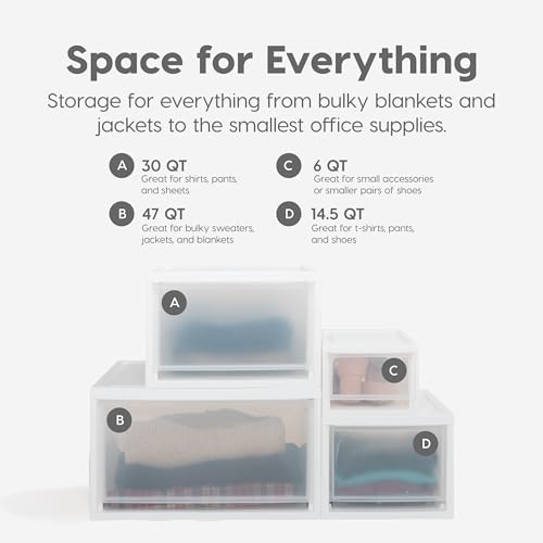 2 Pack 30 Qt. Stacking Drawer Organizer with Sliding Drawer (2 Count)