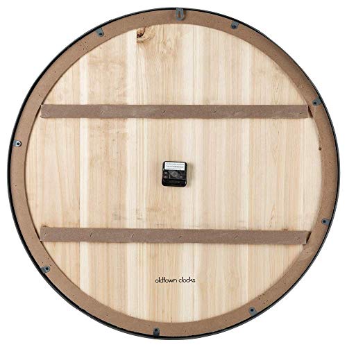 Oldtown Farmhouse Metal & Solid Wood Noiseless Wall Clock