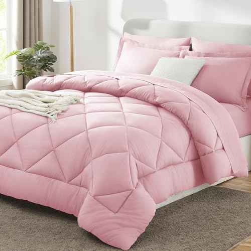 California King Size Comforter Set Pink