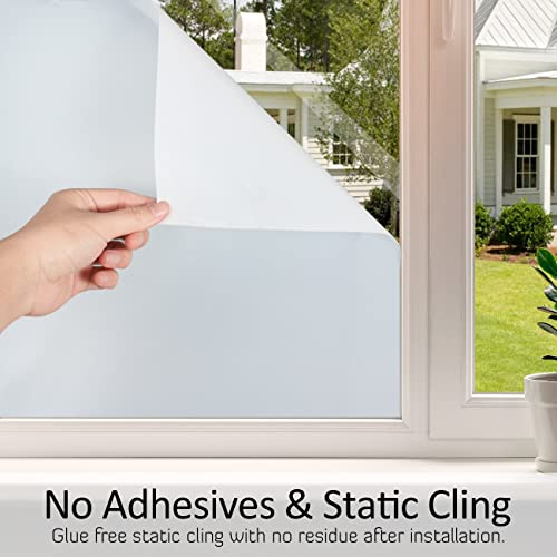 White Frosted Glass Window Privacy Film (12 Sq Ft)