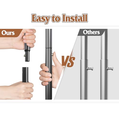 Clothing Rack 650LBS Heavy Duty Collapsible Double Rods Shelves