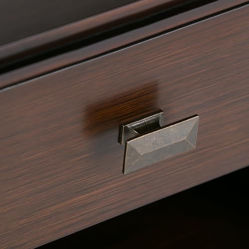 Artisan 24" Wide Solid Wood Bedside Table in Russet Brown