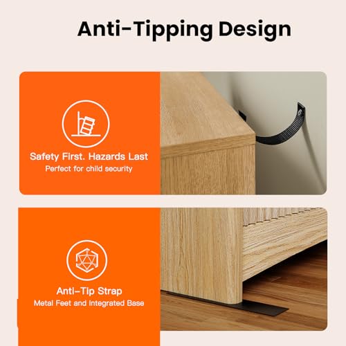 Fluted 6 Drawer Dresser