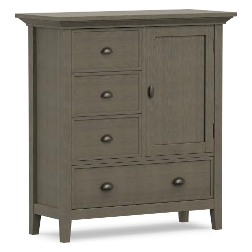 Redmond 39" Wide Solid Wood Cabinet in Farmhouse Grey