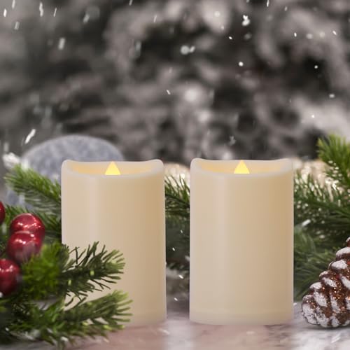 3" x 5" Flameless Candles Outdoor Battery Operated Candles with Remote and Timer