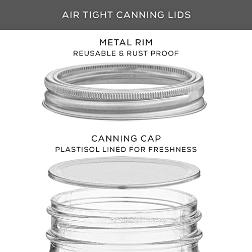 16 Oz Mason Jars With Lids (6 Count)