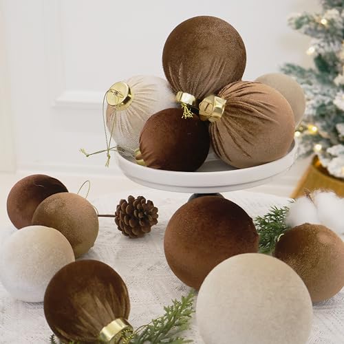 15PCS Velvet Ornaments for Christmas Tree Decor (15 Count)