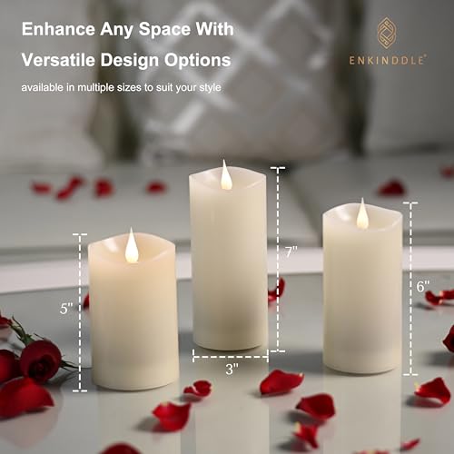 Tall Flameless Candles with Timer