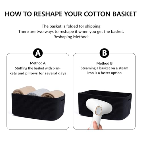 Large Storage Baskets for Organizing (4 Count)