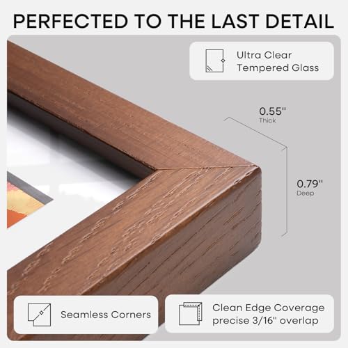 8x11 Brown Oak Picture Frame (2 Count)