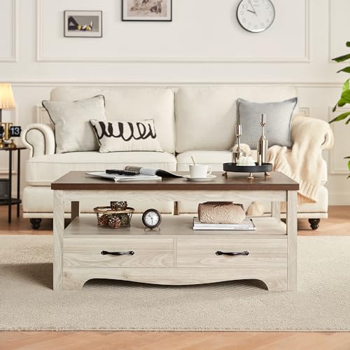 Farmhouse Coffee Table with Storage