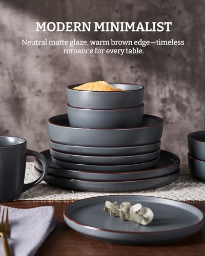 Mercury 24 Piece Stoneware Plates and Bowls