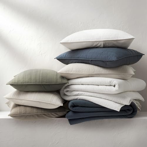HOME 100% Cotton Modern Lines Quilt Set King Size