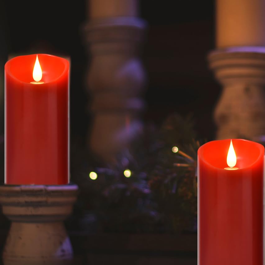 Flameless Battery Operated LED Candles 3D Wick Remote Control 24 (2 Count)