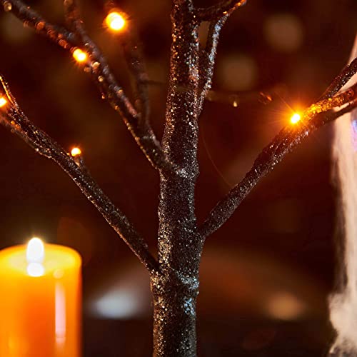 Lighted Spooky Halloween Tree with Timer Battery Operated or USB Plug in