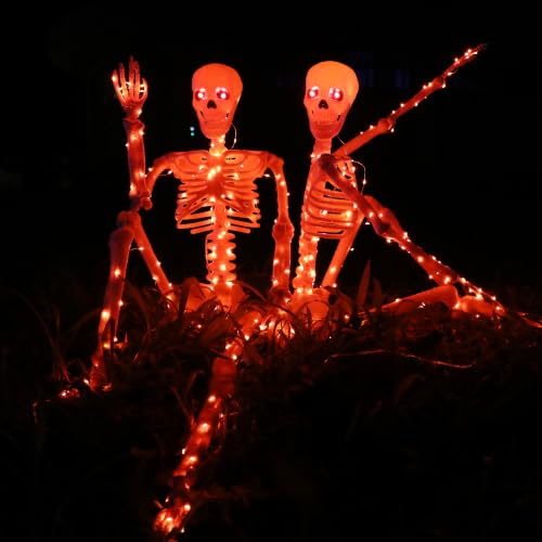 Halloween Decorations Outdoor Skeletons Set (Orange)