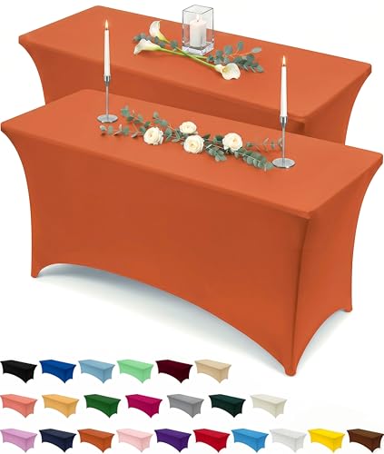 Spandex Table Cloth 2 Pack [6FT (2 Count)
