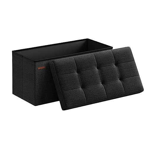 30 Inches Folding Storage Ottoman Bench