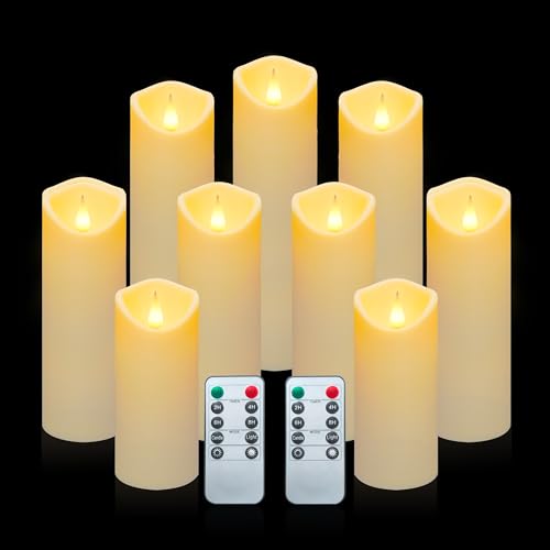 9pcs Flameless LED Candles Battery Operated with 10