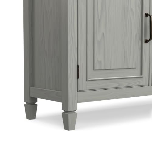 Connaught 40" Wide Solid Wood Cabinet in Fog Grey