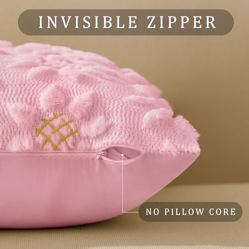 Spring Summer Pillow Covers 18x18 inch Set of 2 Pink Sunflower