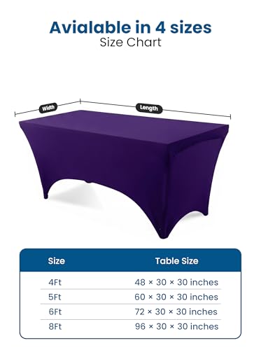 Spandex Table Cloth 2 Pack [6FT (2 Count)