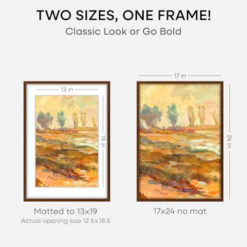 17x24 Brown Oak Picture Frame (2 Count)