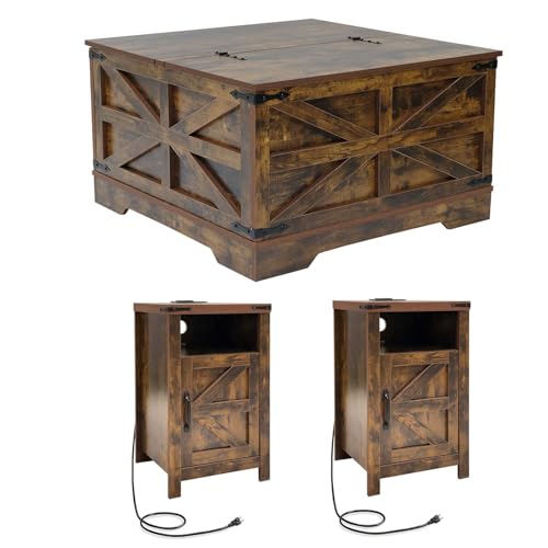 Farmhouse Coffee Table and End Table Sets of 3 (3 Count)