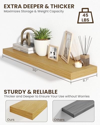 36" Floating Shelves for Wall (2 Count)