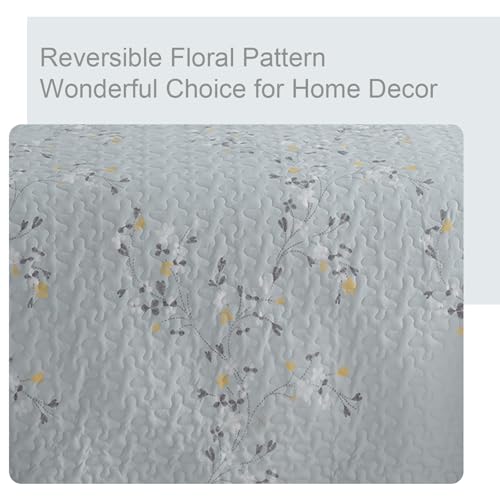 Reversible Boho Quilts Queen Size Light Blue