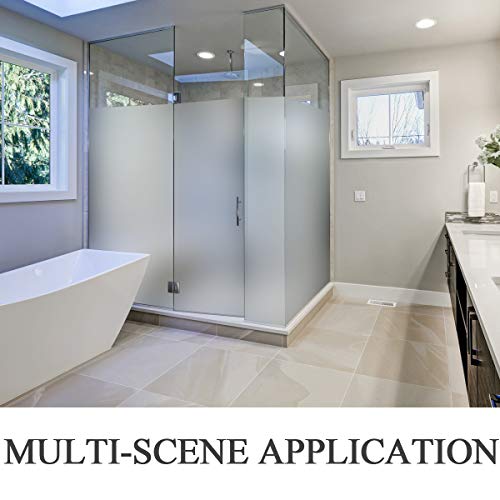 White Frosted Glass Window Privacy Film (12 Sq Ft)