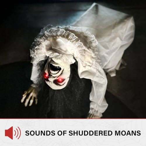 3.0-Ft. Life-Size Animatronic Possessed Woman (35" Backbend Creepy Animated Lady)