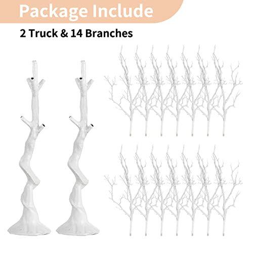 Artificial White Tree Branch for Christmas (2 Count)