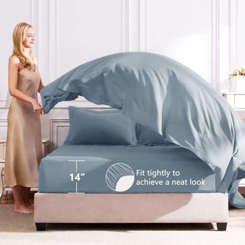 King Size Comforter Set Dusty Blue