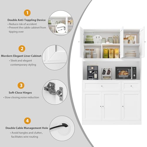 72" Kitchen Pantry Cabinet