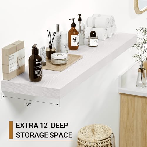 White Floating Shelves 12 X 12 Inches (2 Count)