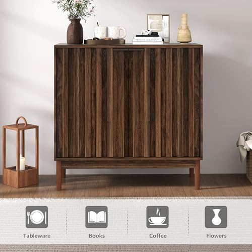 Fluted Buffet Cabinet with Storage