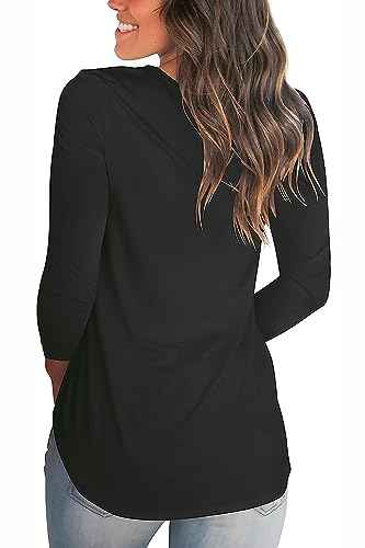 Christmas Shirts for Women Graphic Tops Long Sleeve Tees Trendy Tunic Tops S