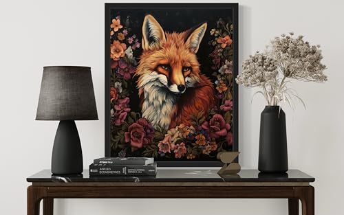 Fox and Flower Unframed Poster Art Print