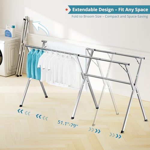 79" Clothes Drying Rack