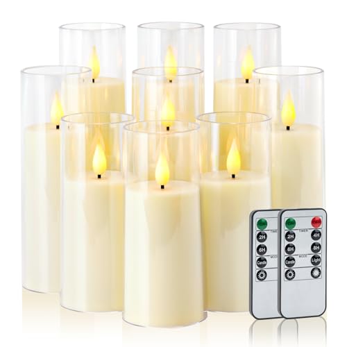 Ivory Flameless Candles with Remote (9 Count)