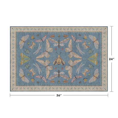 Blue 2x3 Kitchen Rugs Non Slip Washable (6 Sq Ft)