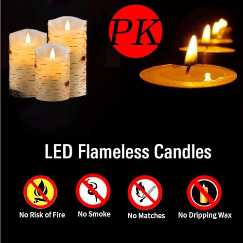 Flameless Battery Operated LED Candles 10key Remote Control 24 (3 Count)