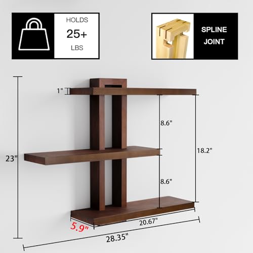 Variable Wood Floating Shelves Set of 3